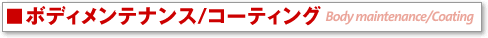 �{�f�B�����e�i���X�^�R�[�e�B���O
